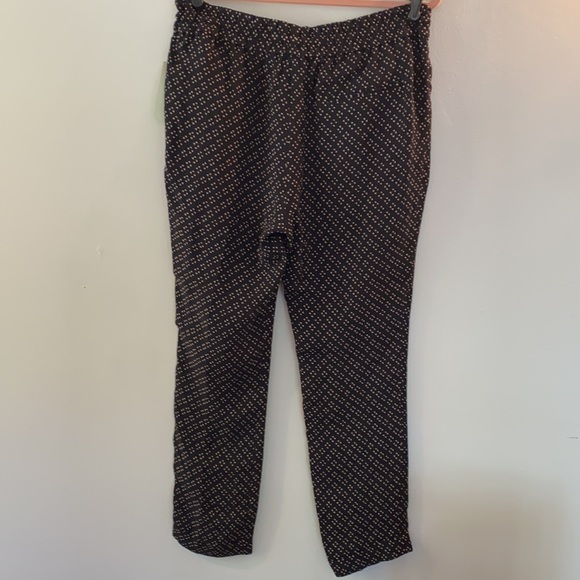 NWT 2013 A.L.C. Silk Black/Tan Drawstring Pants Women's Large - Picture 10 of 15